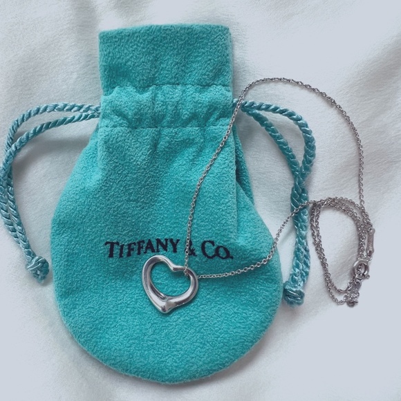 Tiffany & Co Open Heart Pendant Necklace - Picture 1 of 6